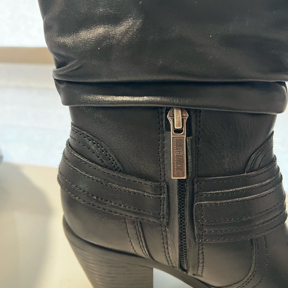 HARLEY DAVIDSON Leather Riding Solstice Boots Black Sz 6 - Picture 7 of 8